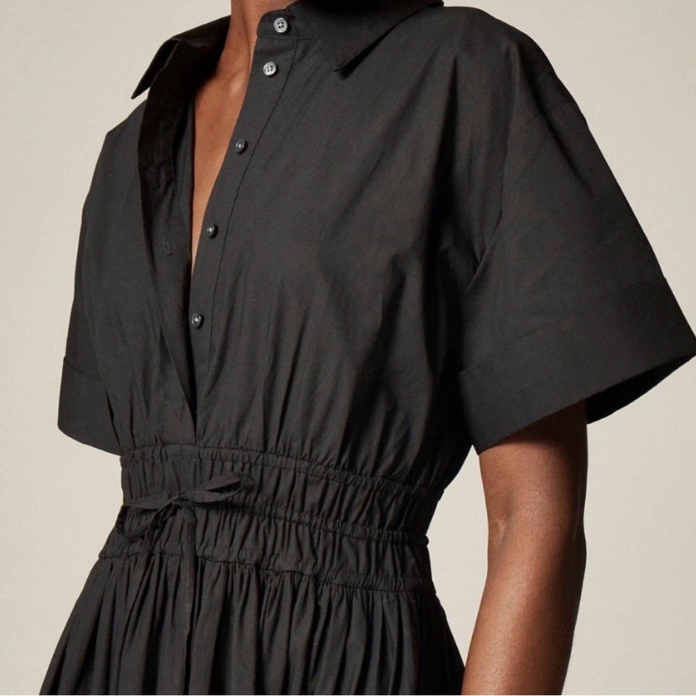 J. Crew Elena Shirt dress Shirred-Waist Midi Dress✨2 - Picture 2 of 11